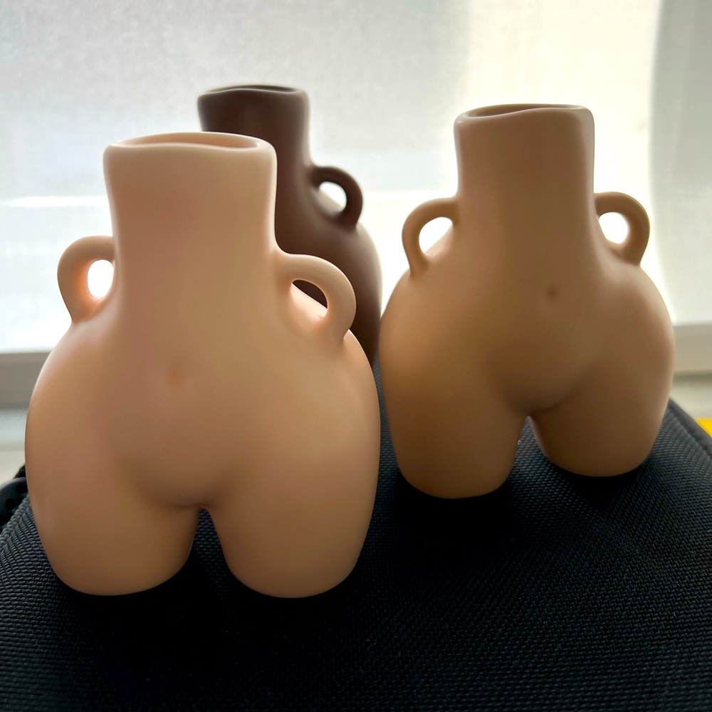 BNIB Anissa Kermiche 3 pc “Love Handles” mini vases/candlesticks
